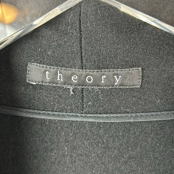 Theory Elegant Black Draped Jacket Sz. M -Copy - Picture 7 of 12